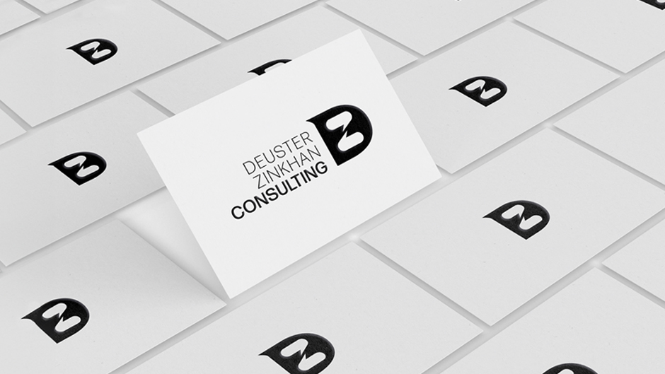 Deuster Zinkhan Consulting: Corporate Design Logo auf Business Card